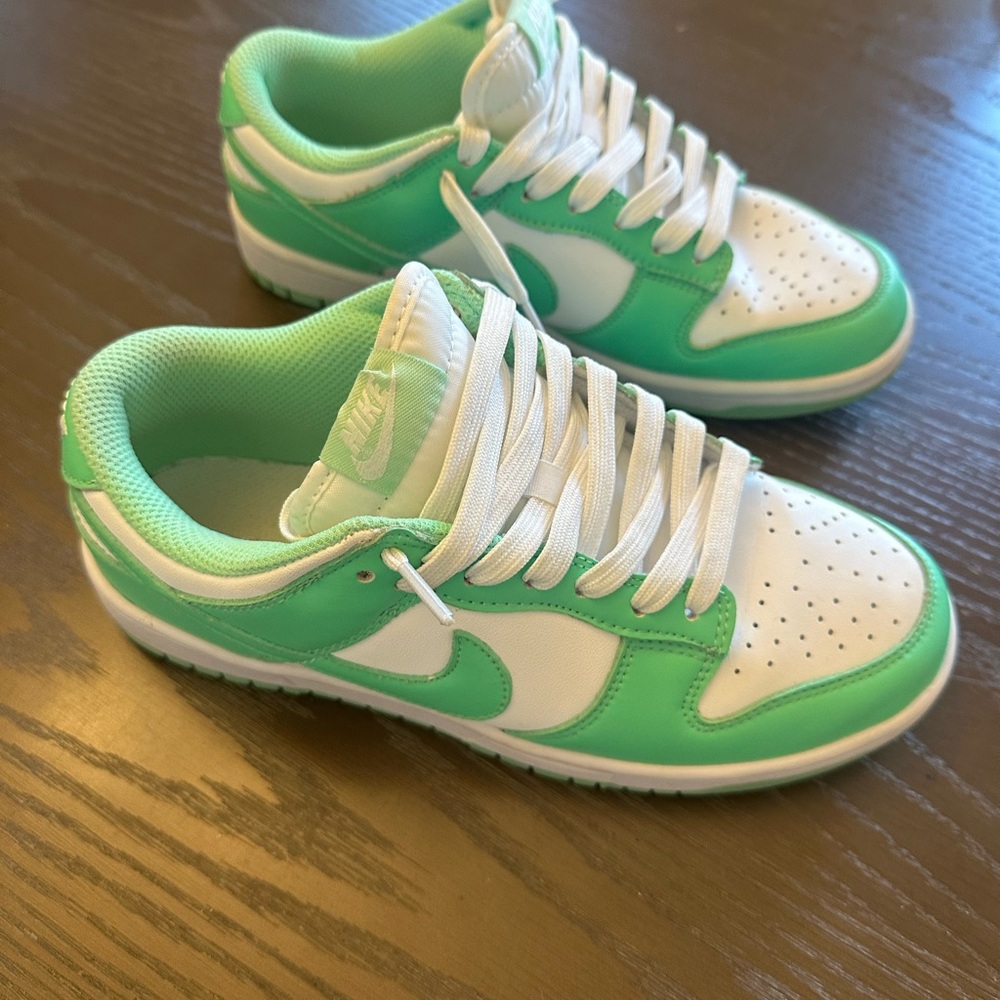 Nike dunk low green glow sneakers